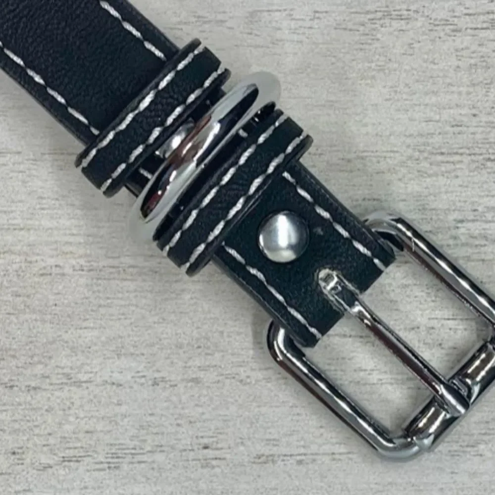 Pet Dog Black Leather Collar - Picture 4 of 4
